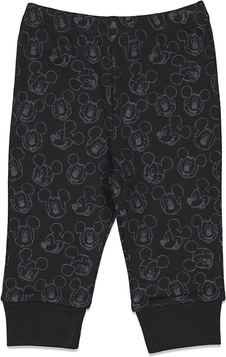 Disney Mickey Mouse 4 Piece Outfit Set: Bodysuit Pants Bib Hat - Image 3